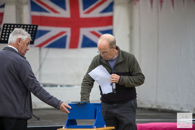 Our new South Hanningfield Ward Councillor Richard Cerson calling out the raffle winners.