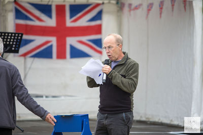 Our new South Hanningfield Ward Councillor Richard Cerson calling out the raffle 