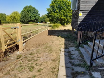 New fence and levelling of the outside