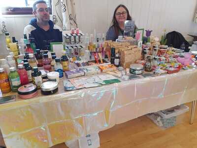 Hilary selling Body Shop products