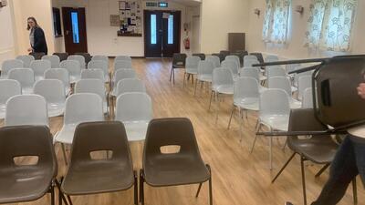 Setting up for a great Owl evening