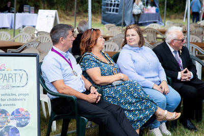 Chelmsford City Mayor, Cllr Linda Mascot sitting with Sandra