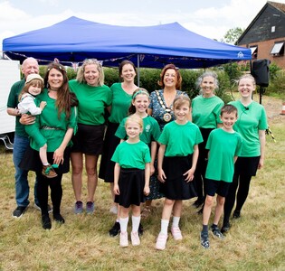Some of the Maureen Corr Irish Dancers pictured with the Chelmsford City Mayor, Cllr Linda Mascot