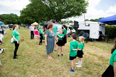 Chelmsford City Mayor, Cllr Linda Mascot taking part in Irish the dancing with the  Maureen Corr Irish Dancers
