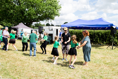 Chelmsford City Mayor, Cllr Linda Mascot taking part in Irish the dancing with the  Maureen Corr Irish Dancers