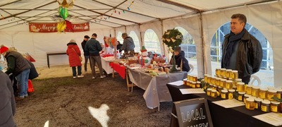 Inside the main marquee