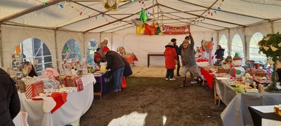 Inside the main marquee