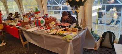 Inside the main marquee
