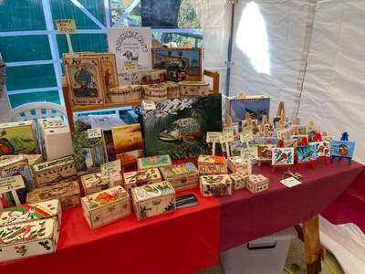 Inside the main marquee