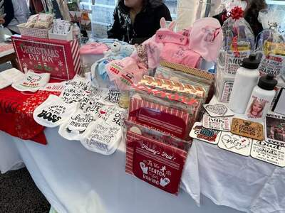Inside the main marquee