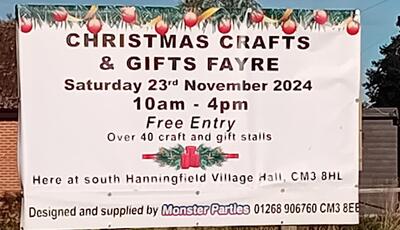 Christmas Crafts & Gifts Fayre - Saturday 23rd November 2024