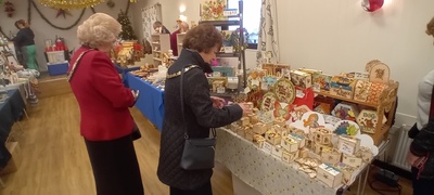 The Mayor of Chelmsford Councillor Janette Potter and Mayoress Councillor Jackie Galley at the Borderland Crafts stall