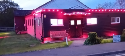 The hall turns Red celebrating St George's Day 2025
