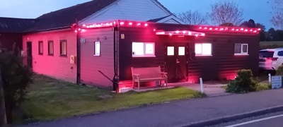 The hall turns Red celebrating St George's Day 2025