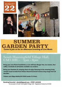 South Hanningfield Summer Garden Party on Saturday, 22nd August