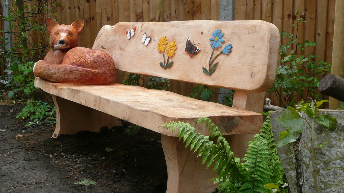 Sherland Road Fox Bench - side angle