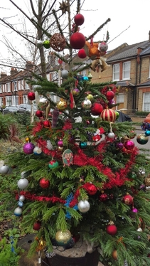 tree with baubles