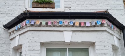 Party postage bunting
