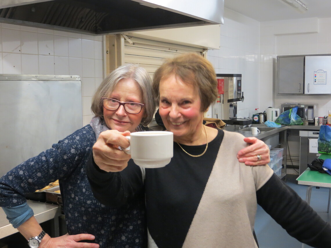 Liz and Jan in kitchen