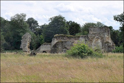 Waverley Abbey ruins framed