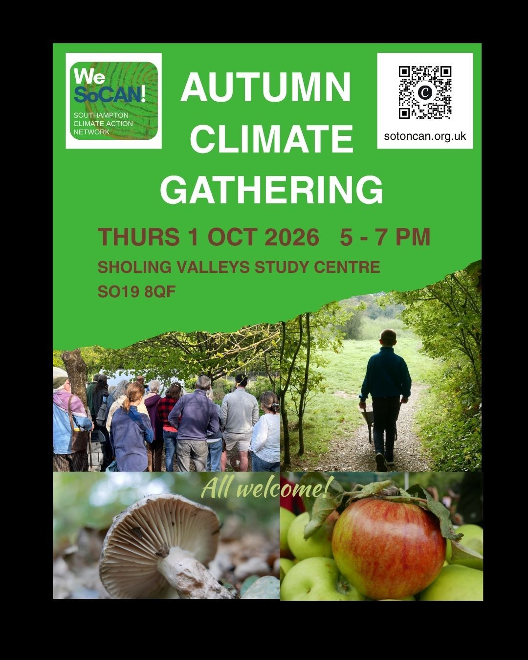 Poster for event with pictures of Sholing Valleys