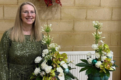 Christmas floral art