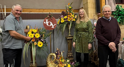 Christmas floral art