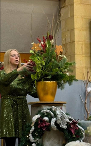 Christmas floral art