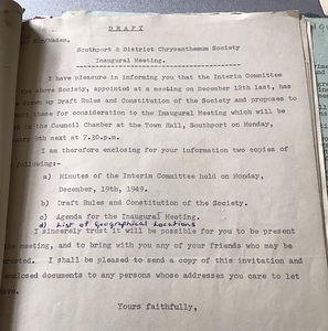 Draft inaugural meeting