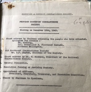 Proposed Society December 1949