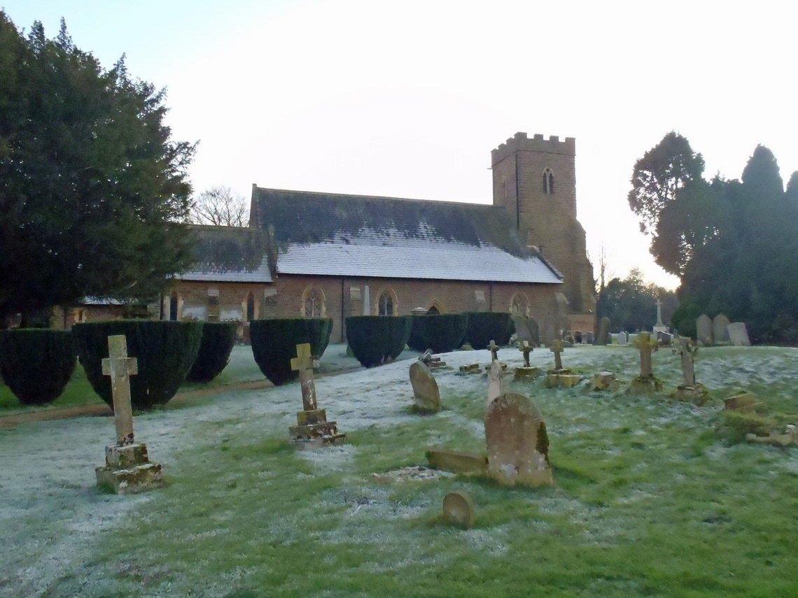 Snowy graveyard at St Marys