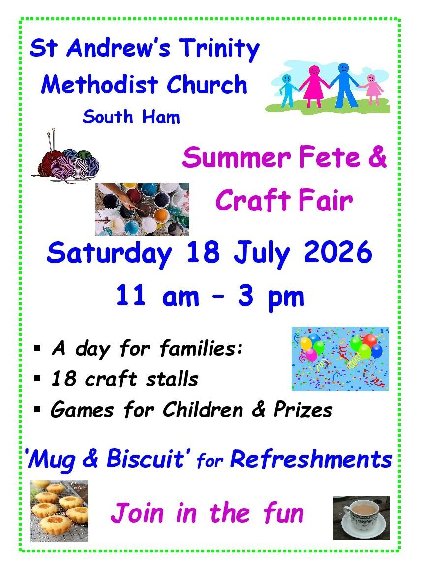 Flyer Summer Fete and Craft Fair 18 July 2026