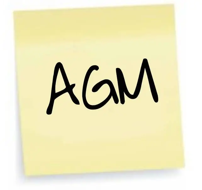 post it note showing letters AGM