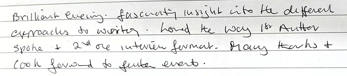 Comment on Louise Fein and Matt Graydon talk