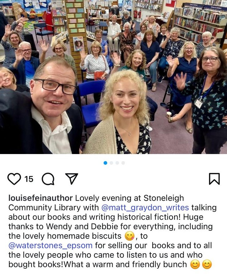 Louise Fein and Matt Graydon with audience