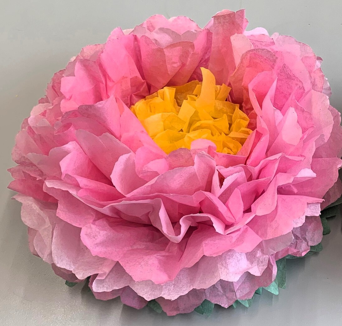 Single Paper flower made during craft sessions