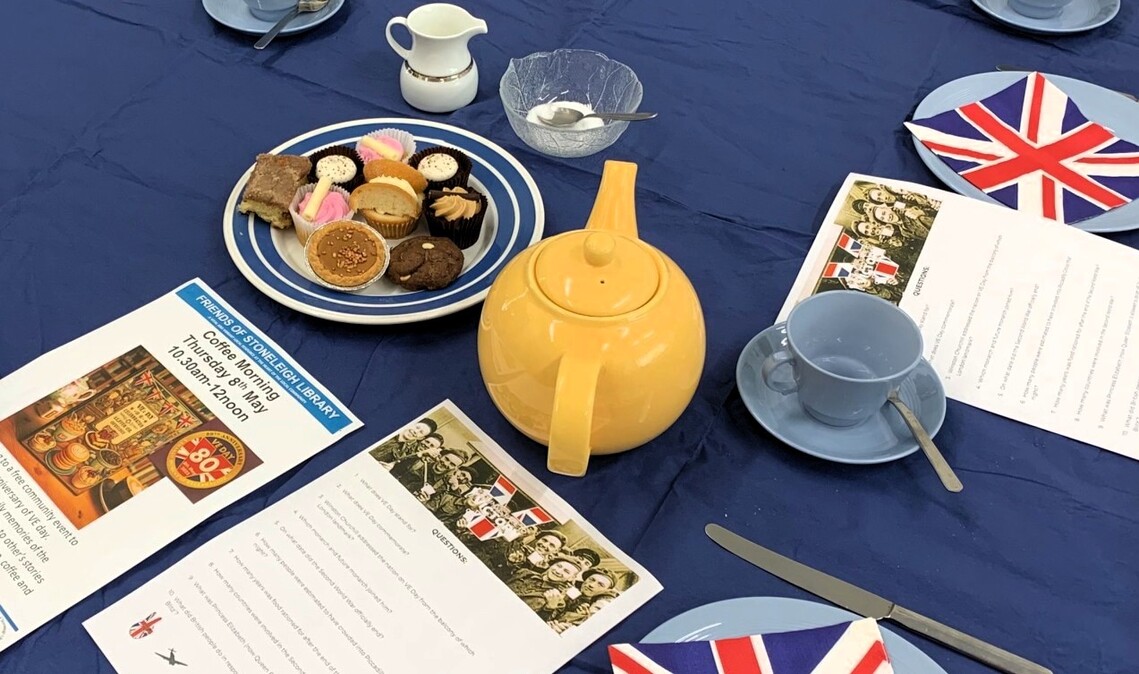 VE Day refreshments at Stoneleigh Community Library