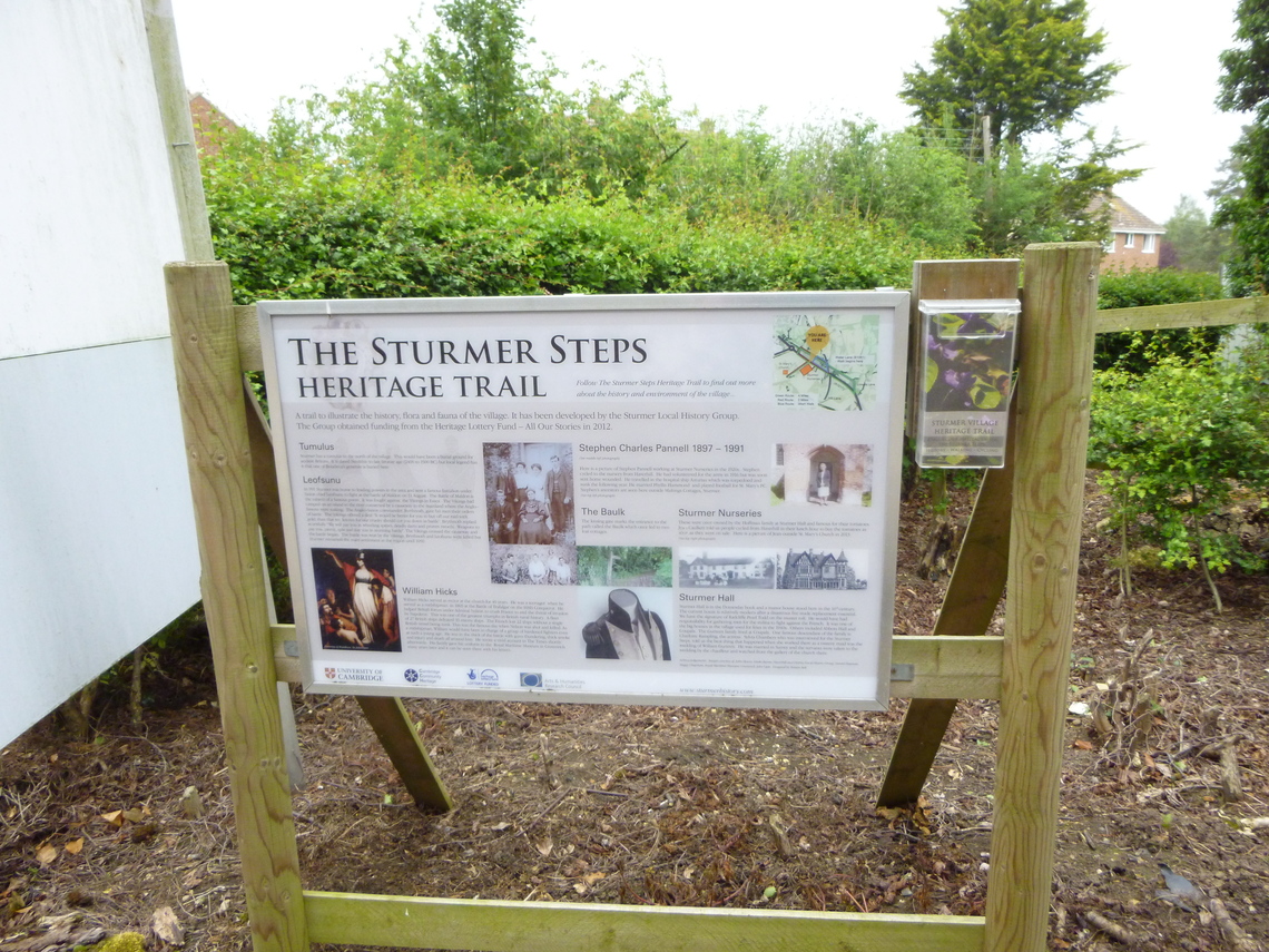 Board at Sturmer Nurseries