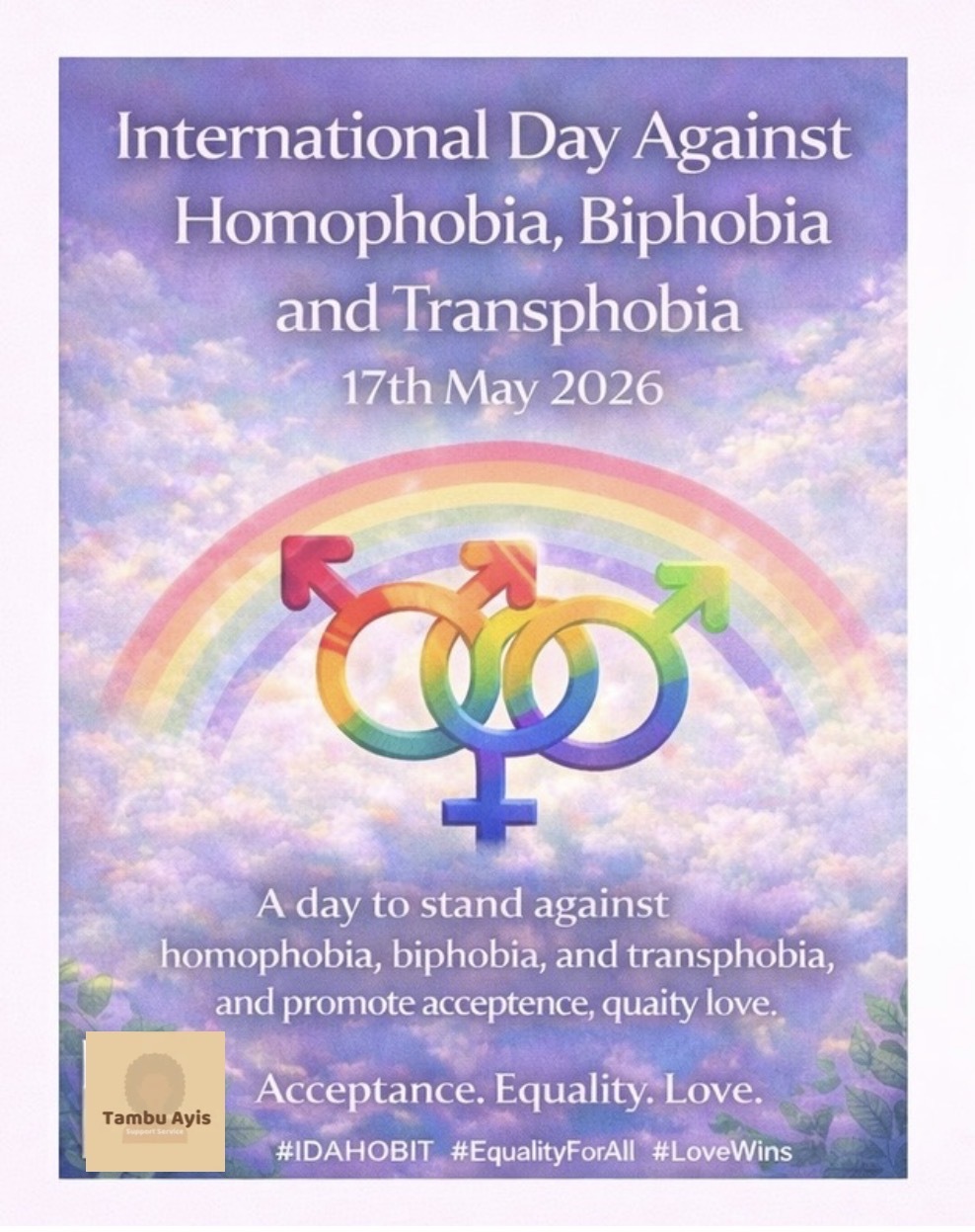 International day against homophobia, transphobia & Biphobia
