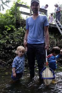 River Dipping - Christian and son George