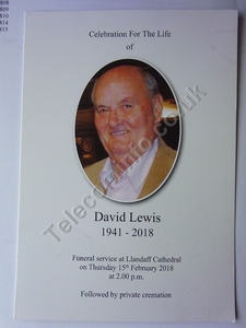Dave Lewis Funeral 15th Feb 2018