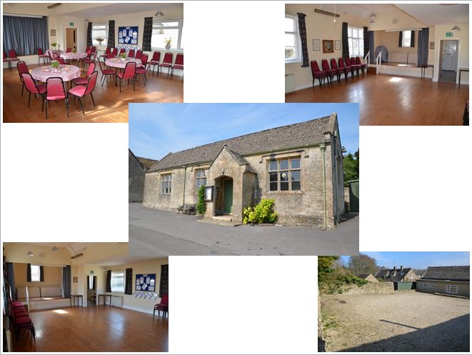 Composite Immage Depicting 5 Internal and External Views of the Village Hall.JPG