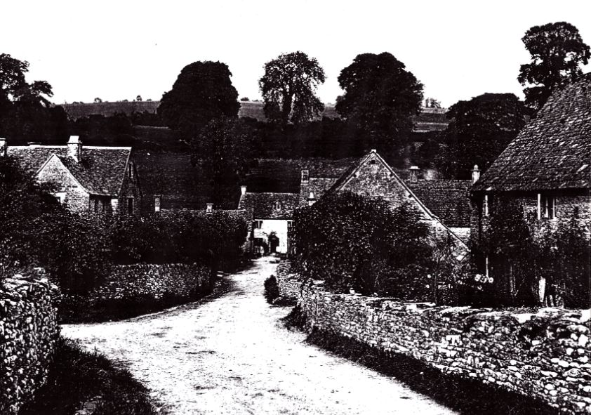 Duntisbourne Leer - view looking down towards Holland's bakehouse and shop