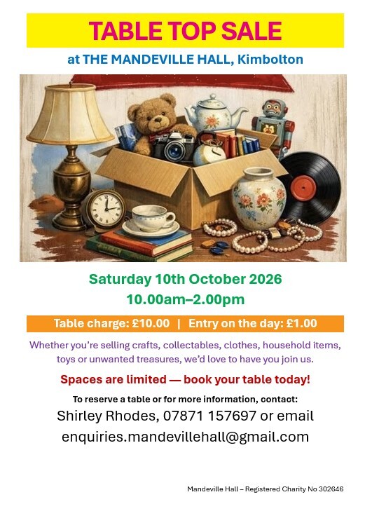 Table top sale