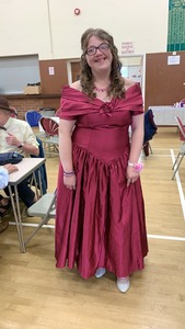 Our winner of the best dressed trophy - Hayley!