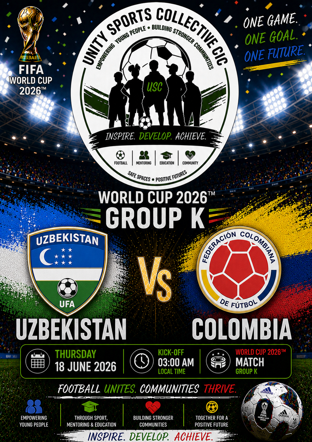 World Cup Uzbekistan v Columbia