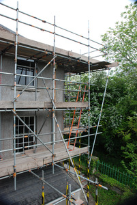 Scaffolding over the old School Room