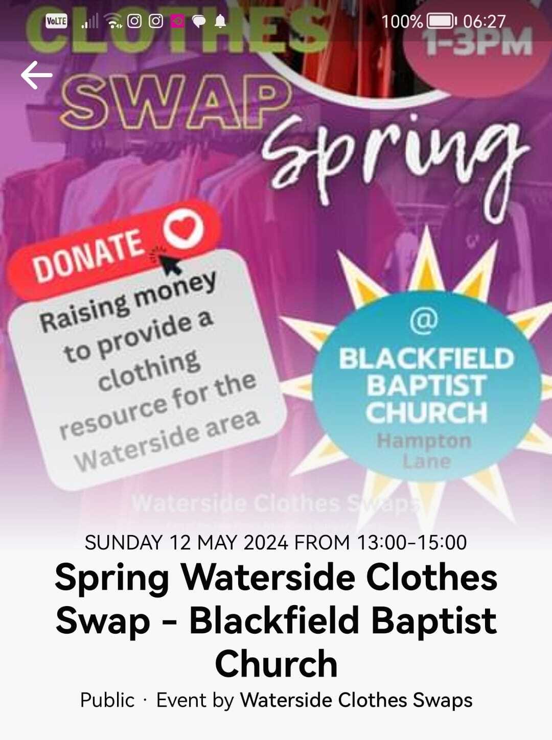 Poster advertising clothes swap