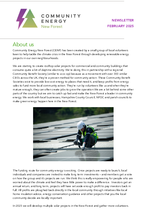 Energise South Downs Information Sheet