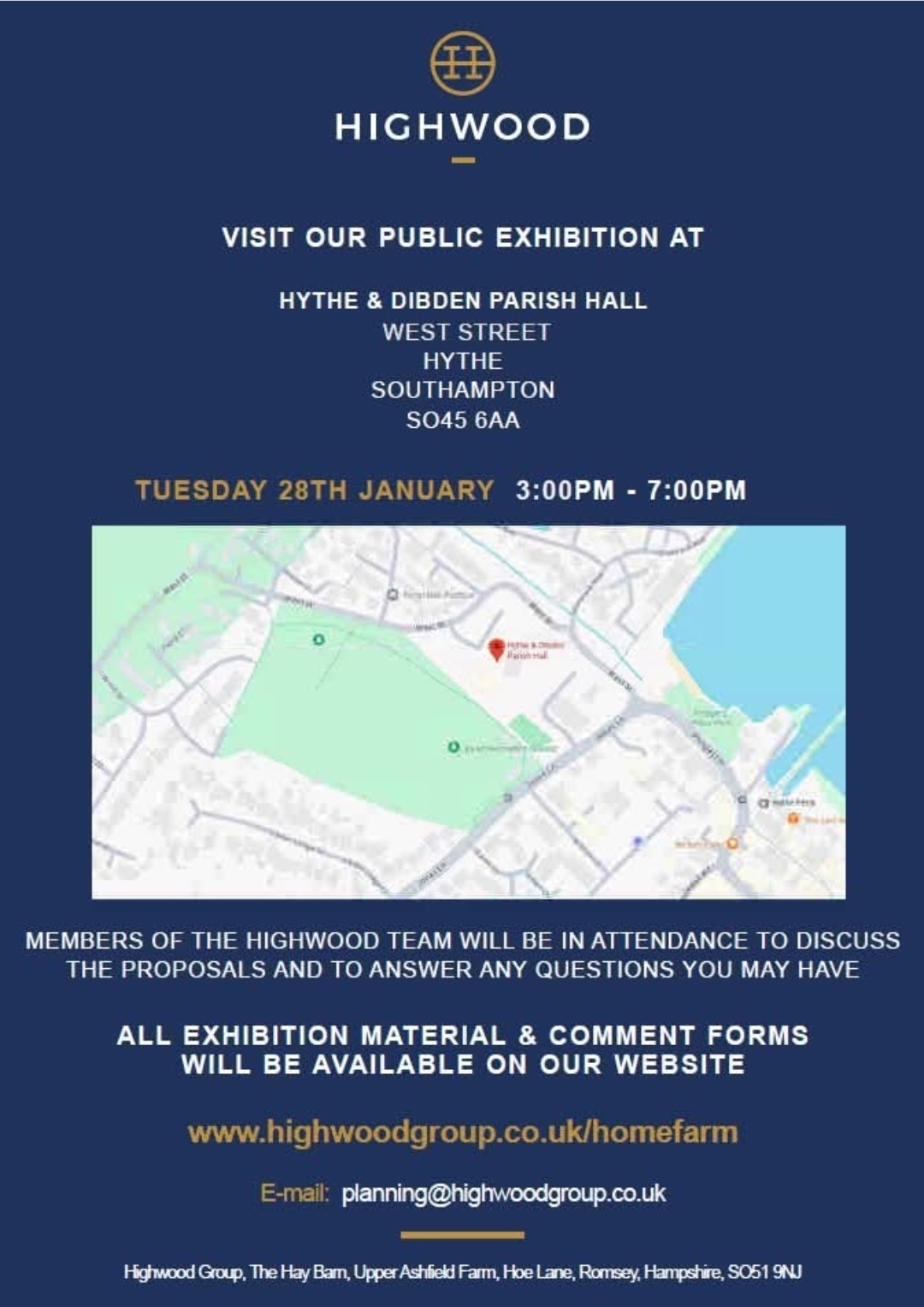 Advertisement for the highwood public exhibition 